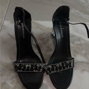 Enzo Angiolini Black Heels with Embellishments